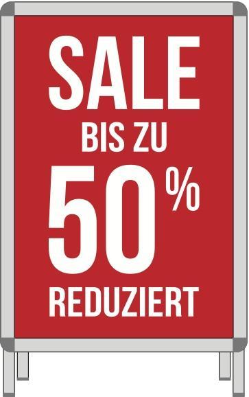 Plakatstreifen "Reduziert" für Sale Reduziert  Räumungsverkauf Aktionen 